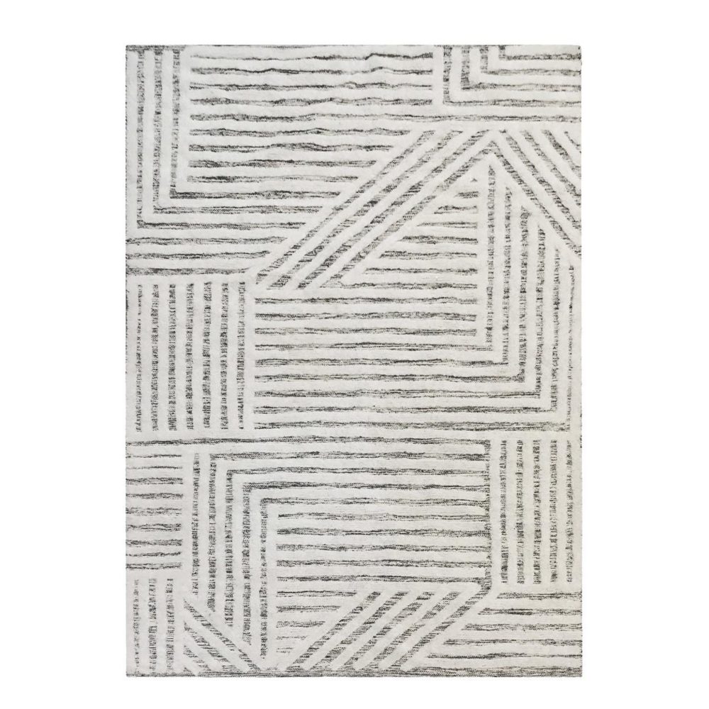 FUTURE HOME Tapis déco géométrique en coton 140 x 200cm