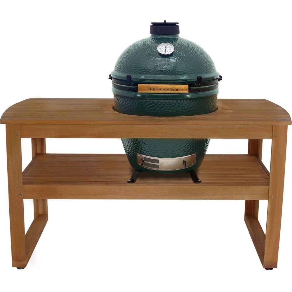 BIG GREEN EGG – Support barbecue eucalyptus large sans roue