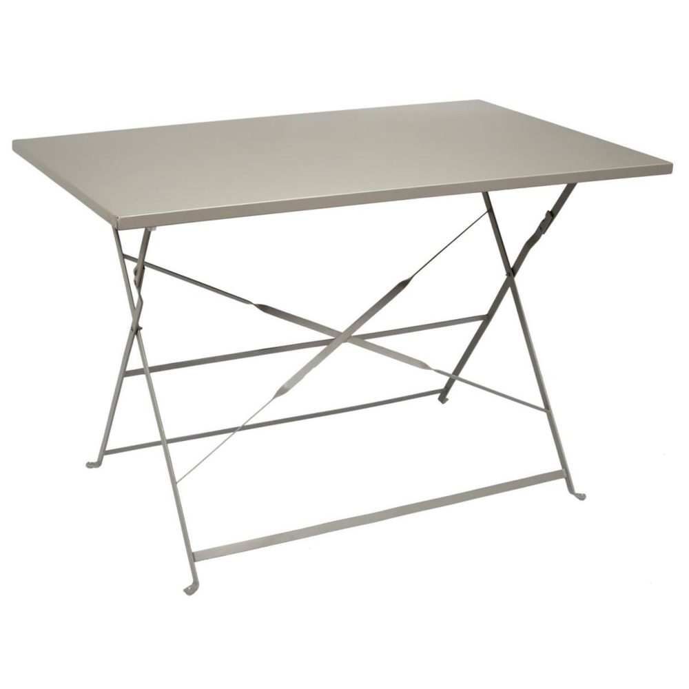 The Home Deco – Factory Table de jardin pliante palerme 110cm taupe